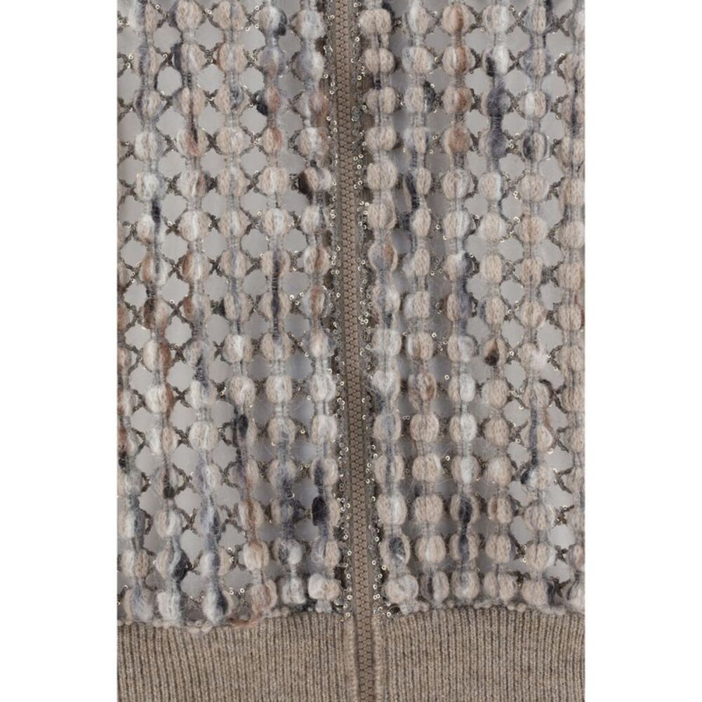 Brunello Cucinelli Women Perfored Wool Cardigan - Picture 3 of 3